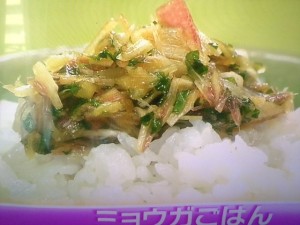 めざましテレビ ミョウガごはん