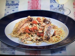 いわしとトマトのパスタ