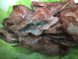 3分クッキング レシピ 豚肉のバジルサンド焼き