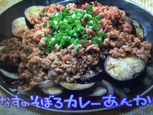 きょうの料理 なすのそぼろカレーあんかけ