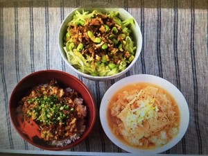 男子ごはん メカジキのにんにくスープ飯