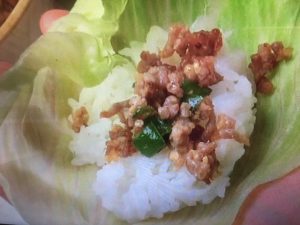 きょうの料理ビギナーズ 肉そぼろのレタス包み