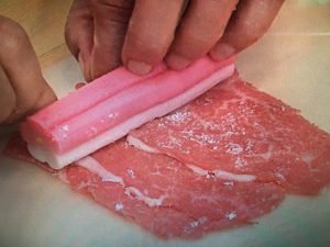 3分クッキング 生麩の牛肉巻き