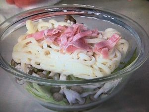 きょうの料理 ベーコンキャベツのクリーミーうどん