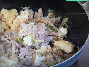 あさイチ 豚バラとくずし豆腐のしょうが炒め