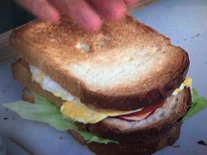 きょうの料理 ポークと目玉焼きのケチャップソースサンド