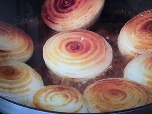 3分クッキング 玉ねぎステーキ ハムチーズのせ