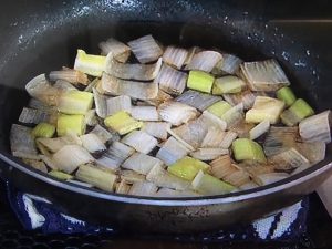 男子ごはん タコとセロリのネギ油かけ