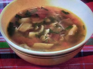 男子ごはん トマトと舞茸のにんにくスープ
