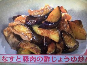 きょうの料理ビギナーズ なすと豚肉の酢じょうゆ炒め