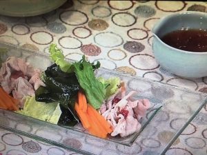 きょうの料理 豚しゃぶとわかめの梅風味サラダ