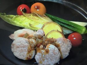 きょうの料理 豚ヒレの梅酒みそ　焼き野菜添え