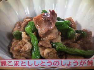 きょうの料理ビギナーズ 豚こまとししとうのしょうが焼き