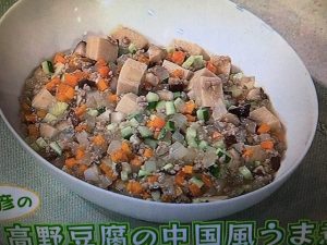 きょうの料理 高野豆腐の中国風うま煮
