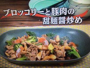 3分クッキング ブロッコリーと豚肉の甜麺醤炒め