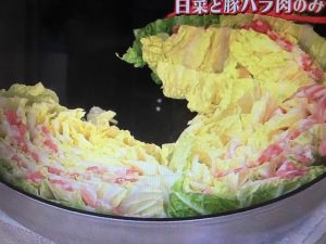 3分クッキング 白菜と豚バラ肉のみそ鍋